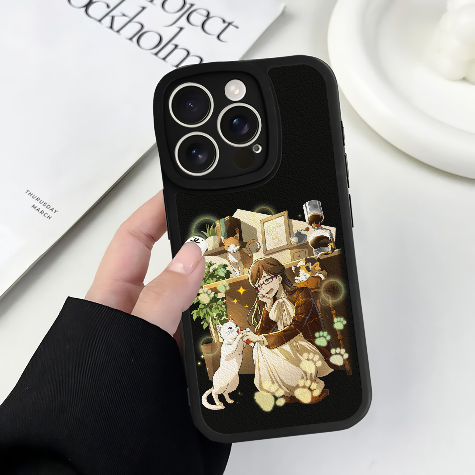 （画像用） 文豪ストレイドッグス Bungo Stray Dogs 【iPhone 16シリーズ対応】シリコンスマホケース（レザー調） 材質：シリコン